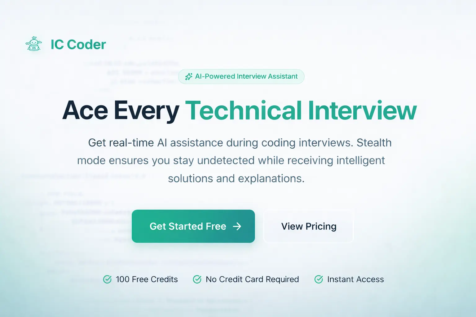 IC Coder - The AI Tool for Every Coder to Ace Technical Interviews